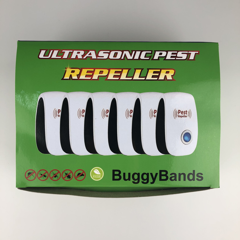 BuggyBands Ultrasonic Pest Repeller Plug-in Diffusers for Mosquito Repellents Indoor Electric devices for Attracting Mosquitoes, Rat, Mice, Fly, Spiders, Cockroaches, Insect, Bug